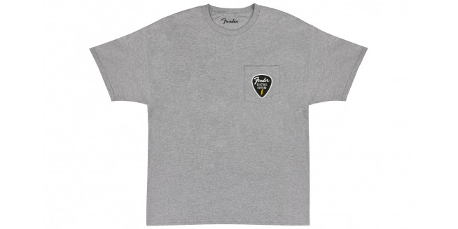 Fender Pick Patch Pocket Athletic Gray T-Shirt - L