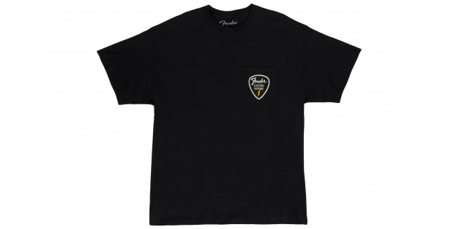 Fender Pick Patch Pocket Black T-Shirt - XL