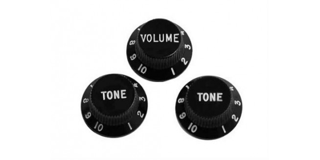 Fender Stratocaster Knobs Set - BK