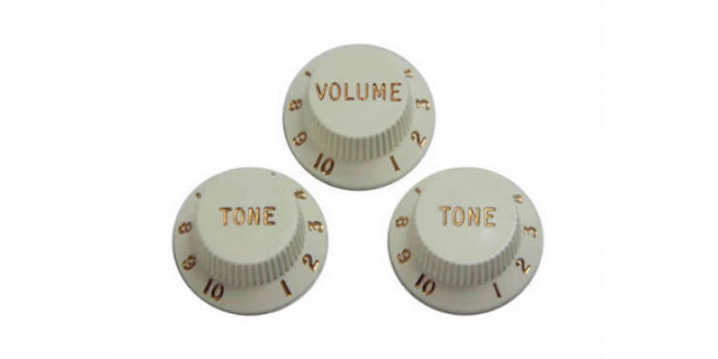 Fender Stratocaster Knobs Set - WH