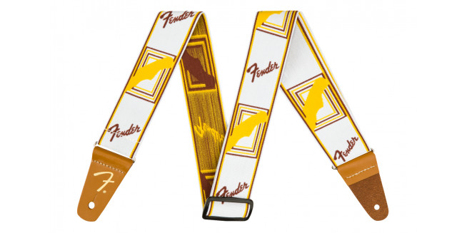 Fender Weighless Monogram Strap - WH