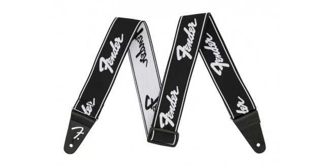 Fender Weightless Running Logo Guitar Strap - BK