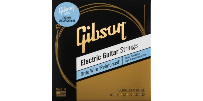 Gibson Brite Wire "Reinforced" Electric Guitar Strings 09/42
