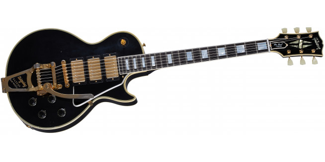 Gibson Custom Murphy Lab 1957 Les Paul Custom Reissue "Black Beauty" 3-Pickup Bigsby Light Aged