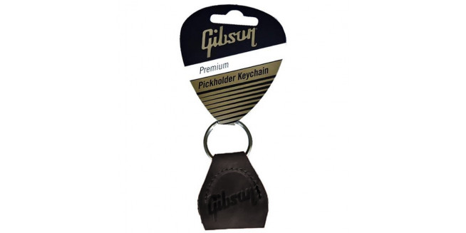 Gibson Premium Leather Pickholder Keychain - BK
