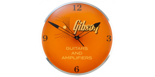 Gibson Vintage Lighted Wall Clock - Kalamazoo Orange