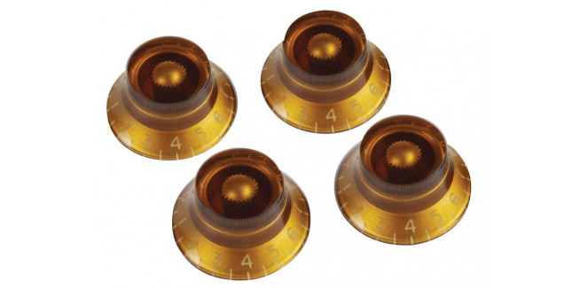 Gibson Top Hat Knobs - Vintage Amber