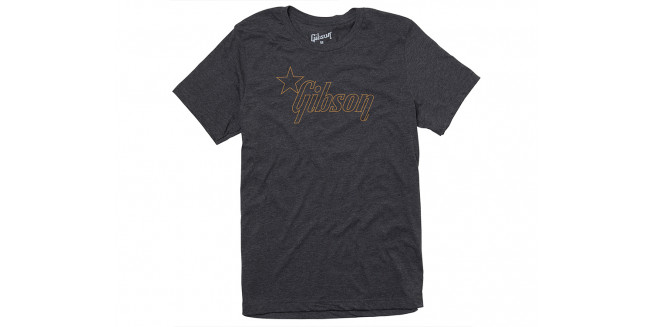 Gibson Star Logo Charcoal  T-Shirt - M