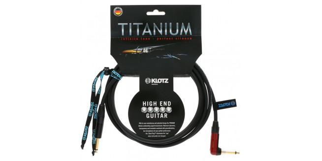 Klotz TITANIUM Guitar Cable with Angled silentPLUG - 3m