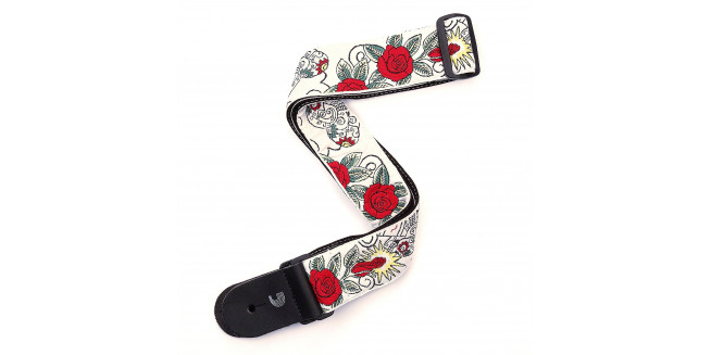 D'Addario 20T03 Woven Guitar Strap - Dia de los Muertos