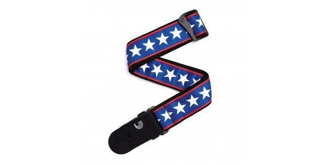 D'Addario 50A10 Woven Guitar Strap - Stars & Stripes