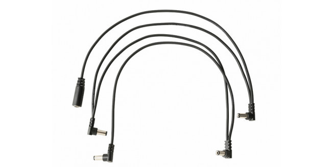 RockBoard Flat Daisy Chain Cable - 4 Outputs - Angled