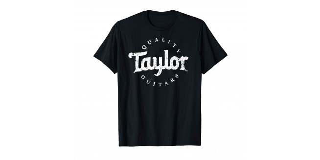 Taylor Basic Black Aged Logo T-Shirt - L