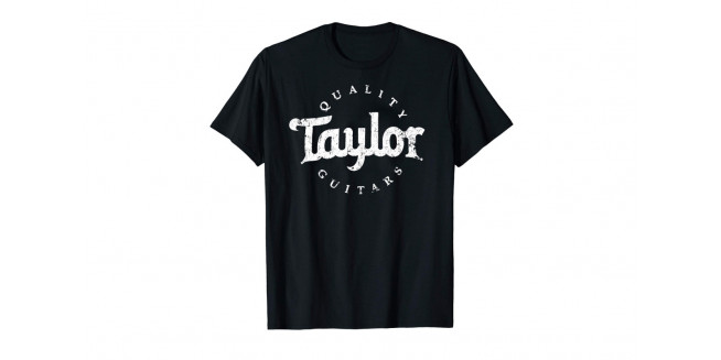 Taylor Basic Black Aged Logo T-Shirt - S