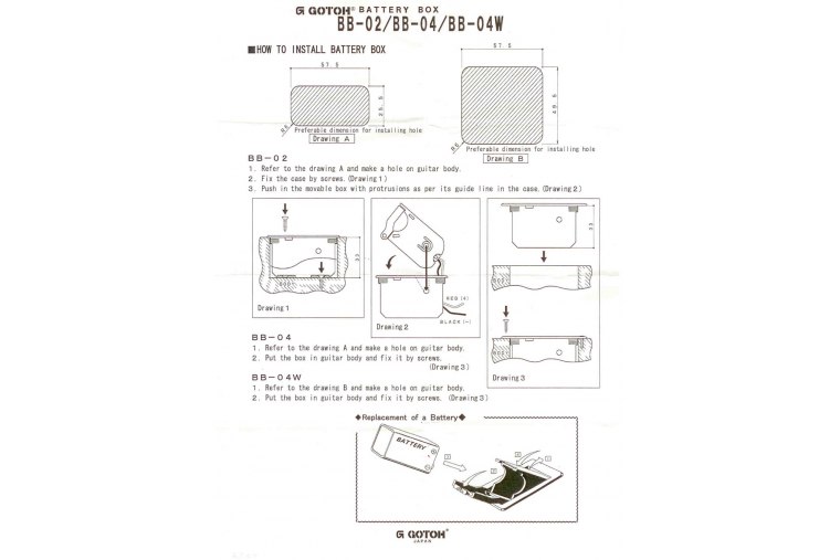 Gotoh BB-02 Bottom Mounting Battery Box