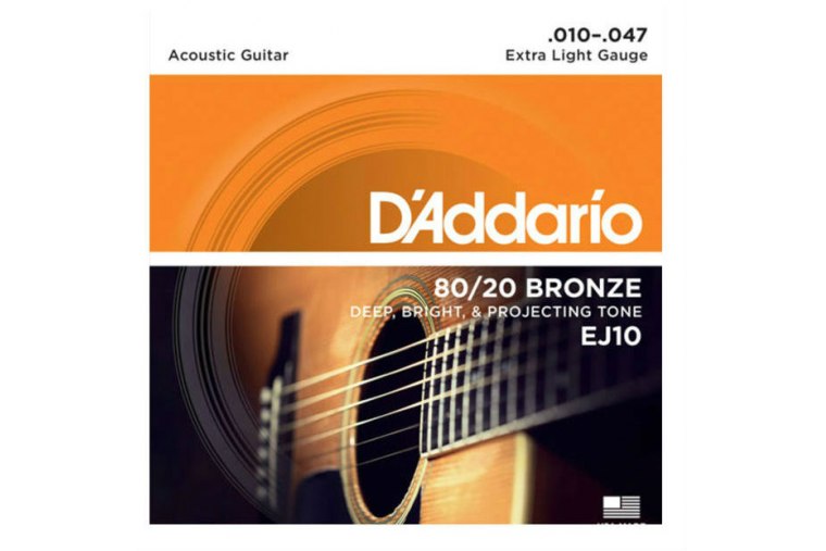 D'Addario EJ10 80/20 Bronze, Extra Light, 10-47