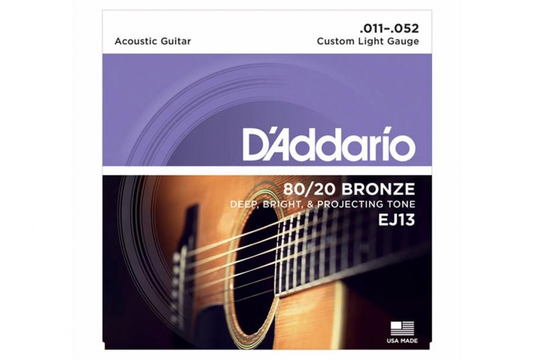 D'Addario EJ13 80/20 Bronze, Custom Light, 11-52