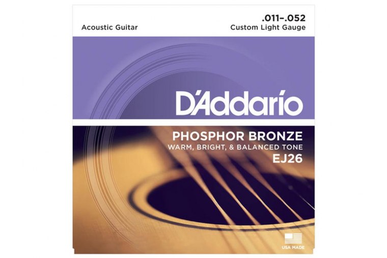 D'Addario EJ26 Phosphor Bronze, Custom Light, 11-52