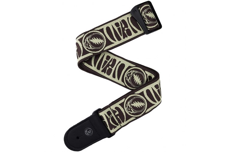 D'Addario Grateful Dead Woven Guitar Strap - TAN/BR