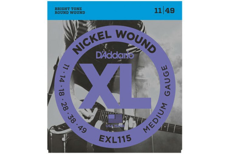 D'Addario EXL115 Nickel Wound, Blues, Jazz Rock, 11-49