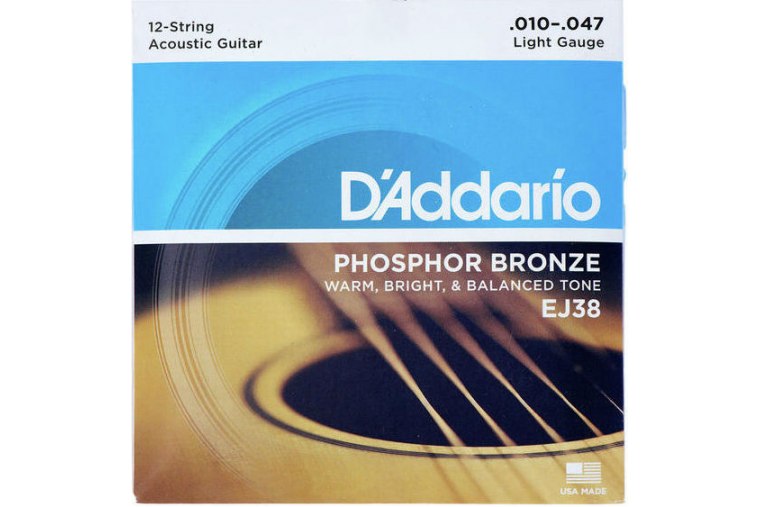 D'Addario EJ38 Phosphor Bronze, 12 Strings, Light, 10-47