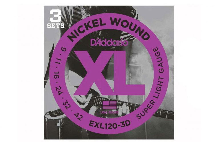 D'Addario EXL120-3D  Nickel Wound, Super Light, 9-42
