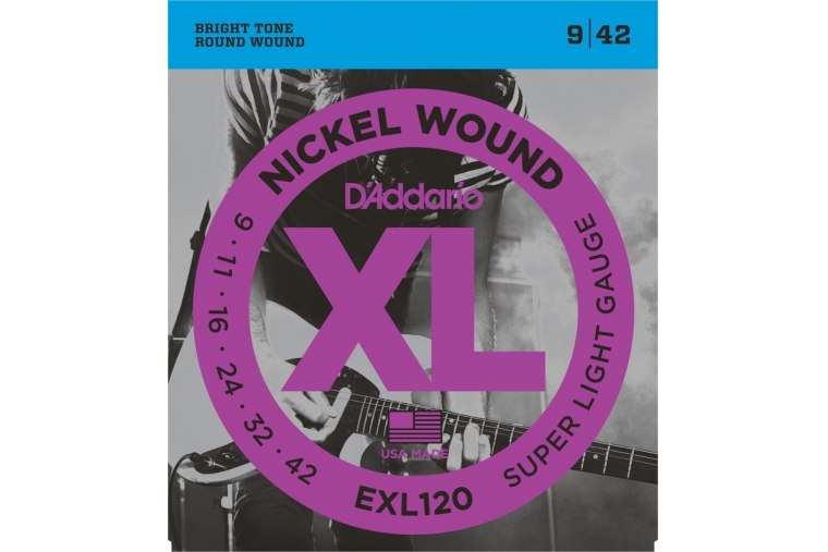 D'Addario EXL120 Nickel Wound, Super Light, 9-42