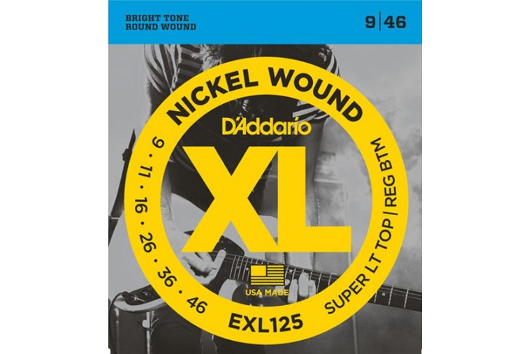 D'Addario EXL125 Nickel Wound, Super Light Top Regular, 9-46