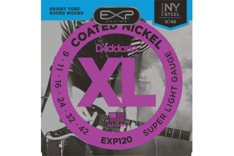 D'Addario EXP120 Coated Nickel Wound Super Light 9-42