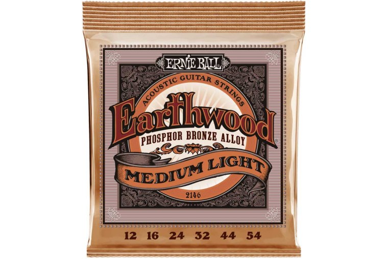 Ernie Ball 2146 Earthwood Phosphor Bronze 12/54 Medium Light