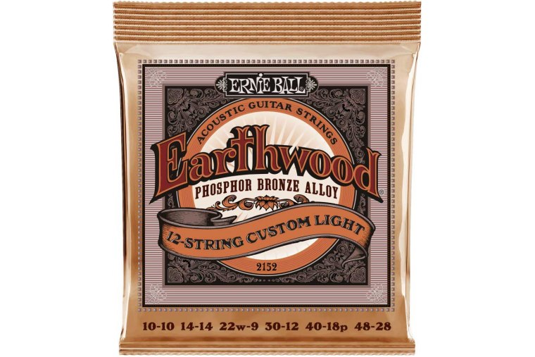 Ernie Ball 2152 Earthwood 12-String Phosphor Bronze 10/48 Custom Light