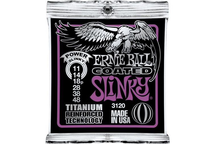 Ernie Ball 3120 Coated Electric Power Slinky 11/48