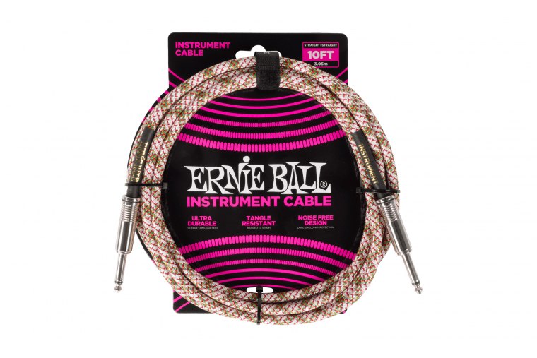 Ernie Ball Braided Instrument Cable Straight/Straight - 3m - EA