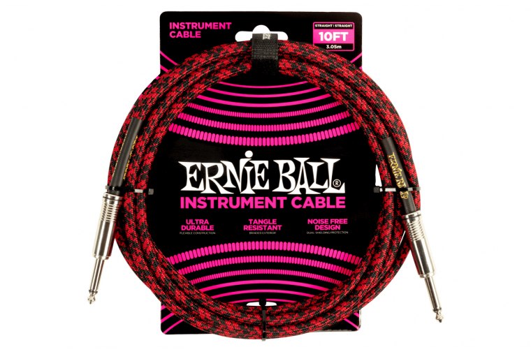 Ernie Ball Braided Instrument Cable Straight/Straight - 3m - RB