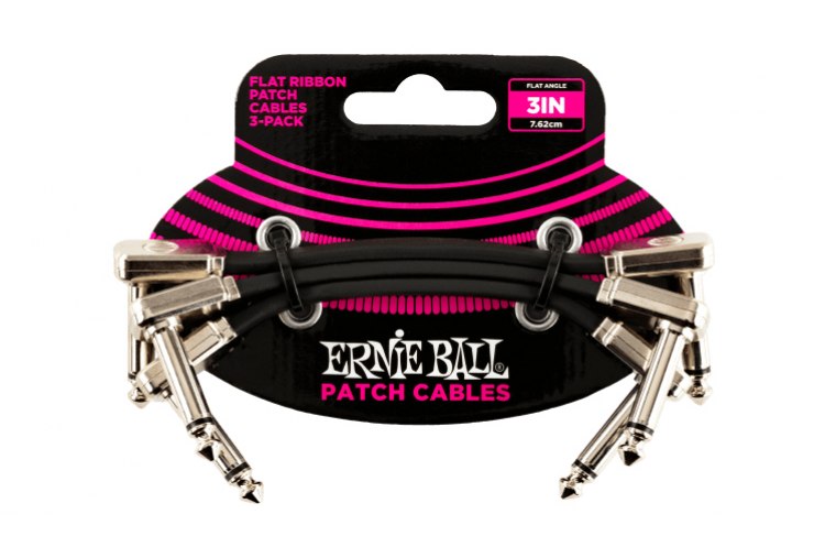Ernie Ball Flat Ribbon Patch Cable 3-Pack - 3