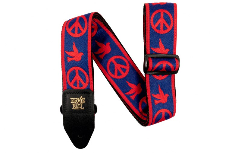 Ernie Ball Jacquard Peace Love Dove Guitar Strap - RB