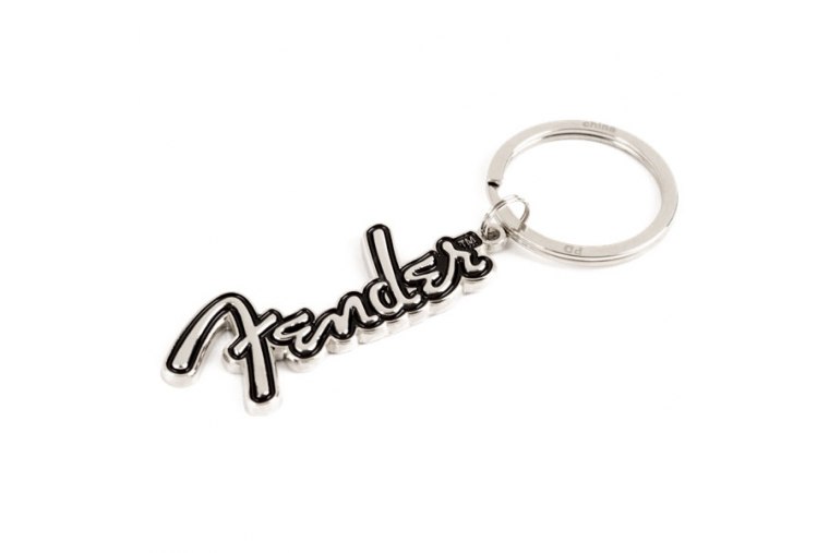 Fender Logo Key Chain Silver/Black