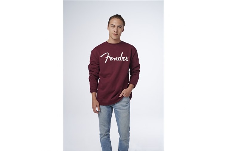 Fender Spaghetti Logo Pullover Maroon - S