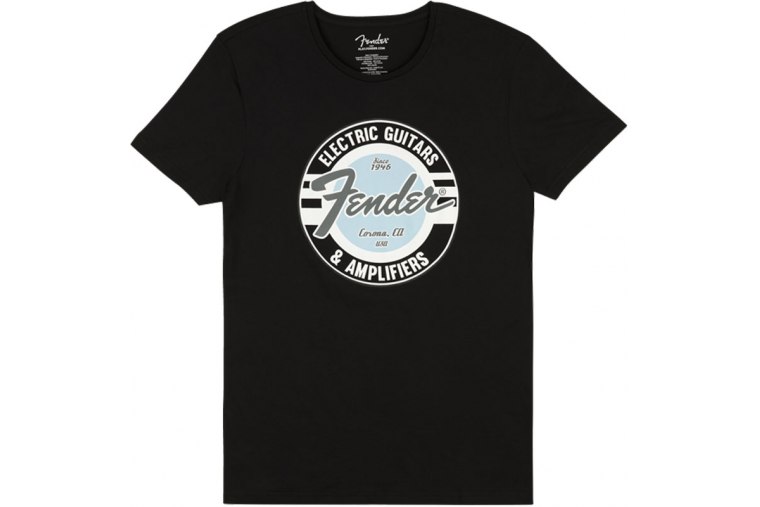 Fender Guitar and Amp Logo Men's Tee Daphne Blue - S