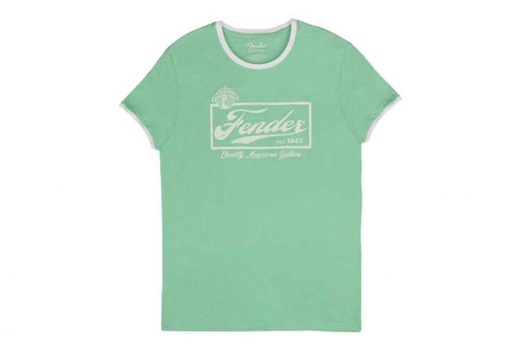 Fender Beer Label Men's Ringer Green Tee - XL