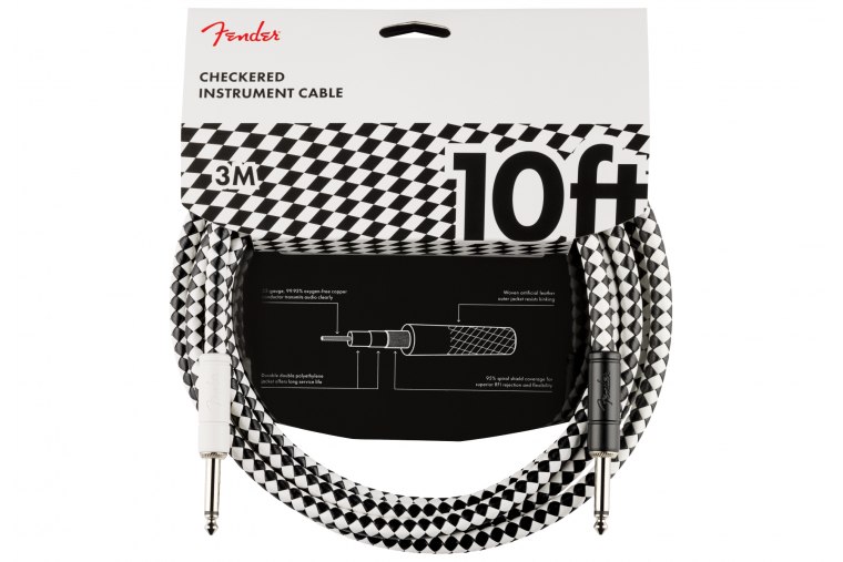 Fender Checkered Instrument Cable - 3m