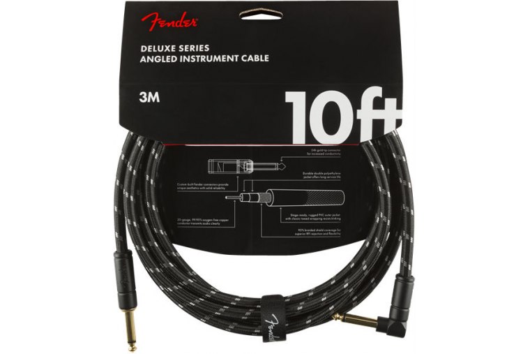 Fender Deluxe Series Instrument Cable Angled - 3m - BK