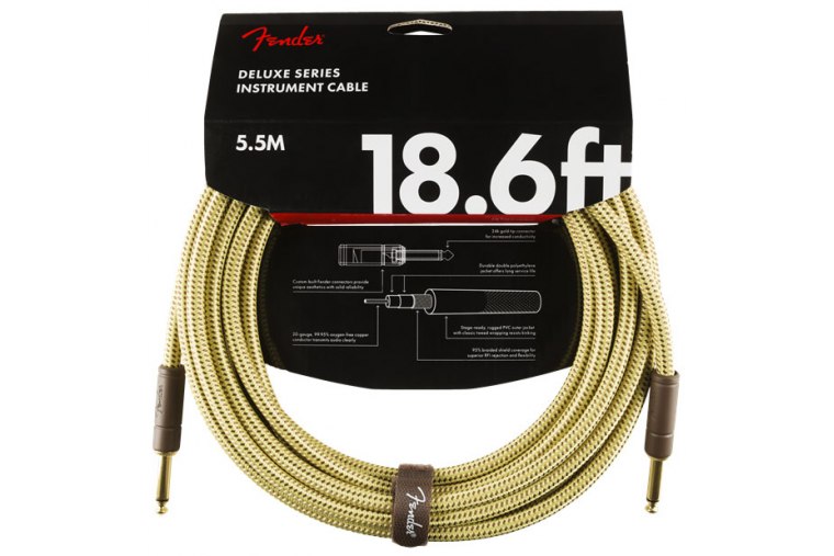 Fender Deluxe Series Instrument Cable - 5.5m - TW