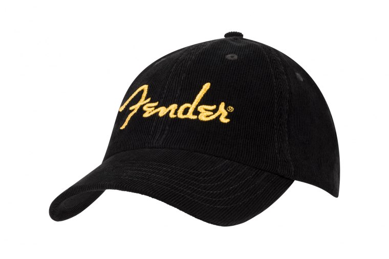 Fender Gold Spaghetti Logo Corduroy Baseball Hat