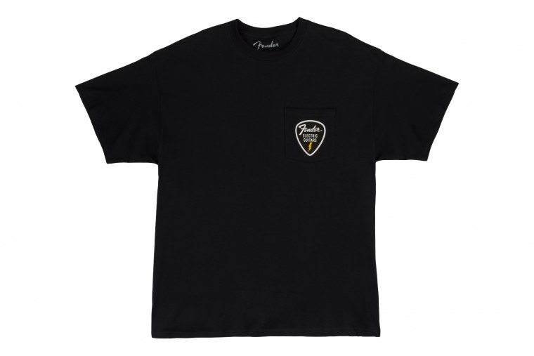 Fender Pick Patch Pocket Black T-Shirt - L