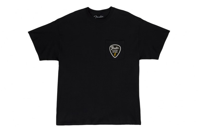 Fender Pick Patch Pocket Black T-Shirt - XL