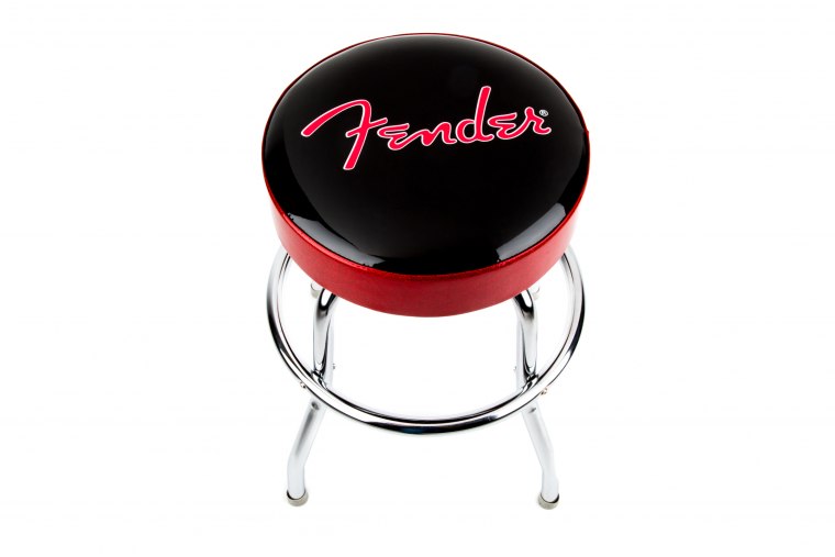 Fender Red Sparkle Logo Bar Stool 24