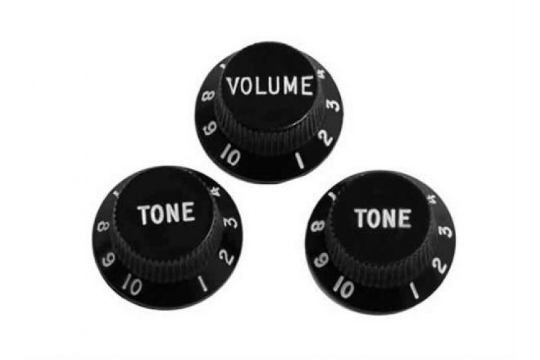 Fender Stratocaster Knobs Set - BK