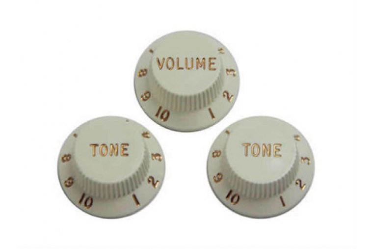 Fender Stratocaster Knobs Set - WH