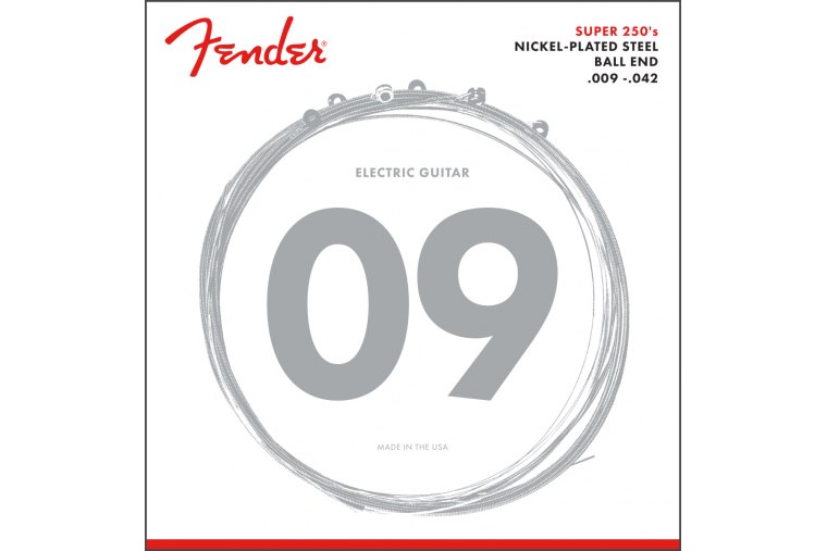 Fender Super 250L Nickel Plated Steel Guitar Strings 09/42